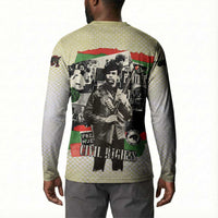 Huey P. Newton Button Sweatshirt Black Panther Collage Design Civil Rights Movement Theme Revolutionary Tribute
