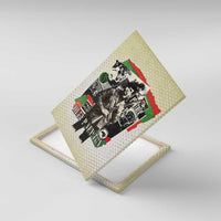 Huey P. Newton Canvas Wall Art Black Panther Collage Design Civil Rights Movement Theme Revolutionary Tribute - Wonder Print Shop