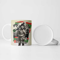 Huey P. Newton Ceramic Mug Black Panther Collage Design Civil Rights Movement Theme Revolutionary Tribute - Wonder Print Shop