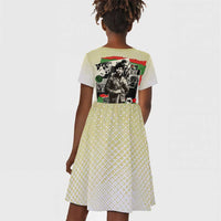 Huey P. Newton Kid Short Sleeve Dress Black Panther Collage Design Civil Rights Movement Theme Revolutionary Tribute TS04