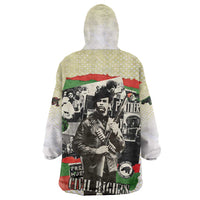 Huey P. Newton Kid Wearable Blanket Hoodie Black Panther Collage Design Civil Rights Movement Theme Revolutionary Tribute - Wonder Print Shop