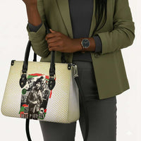 Huey P. Newton Leather Bag Black Panther Collage Design Civil Rights Movement Theme Revolutionary Tribute - Wonder Print Shop