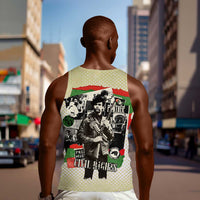 Huey P. Newton Men Tank Top Black Panther Collage Design Civil Rights Movement Theme Revolutionary Tribute - Wonder Print Shop