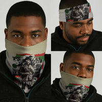 Huey P. Newton Neck Gaiter Black Panther Collage Design Civil Rights Movement Theme Revolutionary Tribute - Wonder Print Shop