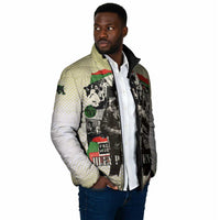 Huey P. Newton Padded Jacket Black Panther Collage Design Civil Rights Movement Theme Revolutionary Tribute - Wonder Print Shop