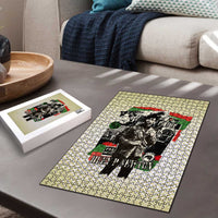 Huey P. Newton Puzzle Black Panther Collage Design Civil Rights Movement Theme Revolutionary Tribute - Wonder Print Shop