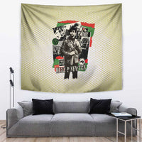 Huey P. Newton Tapestry Black Panther Collage Design Civil Rights Movement Theme Revolutionary Tribute - Wonder Print Shop