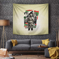 Huey P. Newton Tapestry Black Panther Collage Design Civil Rights Movement Theme Revolutionary Tribute - Wonder Print Shop