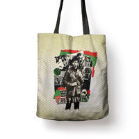 Huey P. Newton Tote Bag Black Panther Collage Design Civil Rights Movement Theme Revolutionary Tribute - Wonder Print Shop