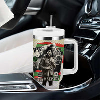 Huey P. Newton Tumbler With Handle Black Panther Collage Design Civil Rights Movement Theme Revolutionary Tribute - Wonder Print Shop