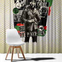 Huey P. Newton Window Curtain Black Panther Collage Design Civil Rights Movement Theme Revolutionary Tribute - Wonder Print Shop