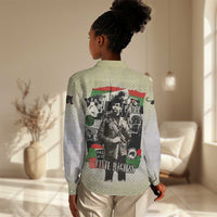 Huey P. Newton Women Casual Shirt Black Panther Collage Design Civil Rights Movement Theme Revolutionary Tribute - Wonder Print Shop