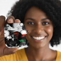 Huey P. Newton AirPods Case Revolutionary Portrait - Panther Graphic Surrender to the Revolution Quote - Wonder Print Shop