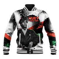 Huey P. Newton Baseball Jacket Revolutionary Portrait - Panther Graphic Surrender to the Revolution Quote - Wonder Print Shop