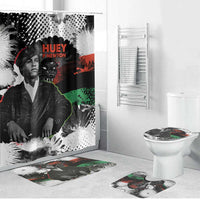 Huey P. Newton Bathroom Set Revolutionary Portrait - Panther Graphic Surrender to the Revolution Quote - Wonder Print Shop