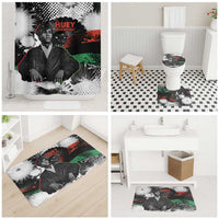 Huey P. Newton Bathroom Set Revolutionary Portrait - Panther Graphic Surrender to the Revolution Quote - Wonder Print Shop