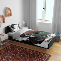 Huey P. Newton Bedding Set Revolutionary Portrait - Panther Graphic Surrender to the Revolution Quote - Wonder Print Shop