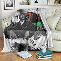 Huey P. Newton Blanket Revolutionary Portrait - Panther Graphic Surrender to the Revolution Quote - Wonder Print Shop