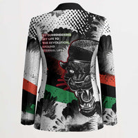 Huey P. Newton Blazer Revolutionary Portrait - Panther Graphic Surrender to the Revolution Quote - Wonder Print Shop