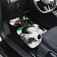 Huey P. Newton Car Mats Revolutionary Portrait - Panther Graphic Surrender to the Revolution Quote - Wonder Print Shop