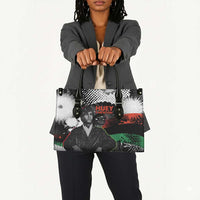 Huey P. Newton Leather Bag Revolutionary Portrait - Panther Graphic Surrender to the Revolution Quote - Wonder Print Shop