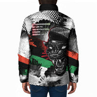 Huey P. Newton Padded Jacket Revolutionary Portrait - Panther Graphic Surrender to the Revolution Quote - Wonder Print Shop