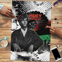 Huey P. Newton Puzzle Revolutionary Portrait - Panther Graphic Surrender to the Revolution Quote - Wonder Print Shop