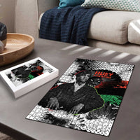 Huey P. Newton Puzzle Revolutionary Portrait - Panther Graphic Surrender to the Revolution Quote - Wonder Print Shop