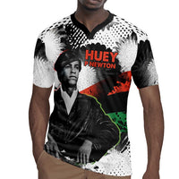 Huey P. Newton Rugby Jersey Revolutionary Portrait - Panther Graphic Surrender to the Revolution Quote TS04