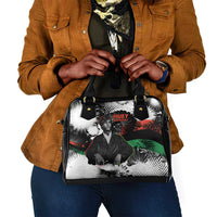 Huey P. Newton Shoulder Handbag Revolutionary Portrait - Panther Graphic Surrender to the Revolution Quote - Wonder Print Shop