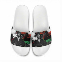 Huey P. Newton Slide Sandals Revolutionary Portrait - Panther Graphic Surrender to the Revolution Quote - Wonder Print Shop