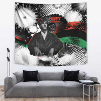 Huey P. Newton Tapestry Revolutionary Portrait - Panther Graphic Surrender to the Revolution Quote - Wonder Print Shop