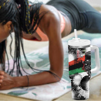 Huey P. Newton Tumbler With Handle Revolutionary Portrait - Panther Graphic Surrender to the Revolution Quote - Wonder Print Shop