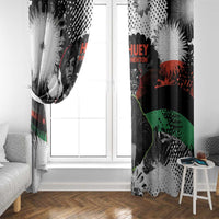Huey P. Newton Window Curtain Revolutionary Portrait - Panther Graphic Surrender to the Revolution Quote - Wonder Print Shop