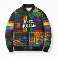 100% Human Bomber Puffer Jacket Born to Be Authentic
