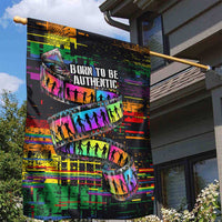 100% Human Garden Flag Born to Be Authentic