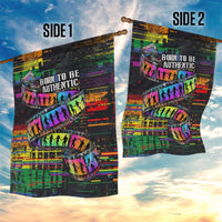 100% Human Garden Flag Born to Be Authentic