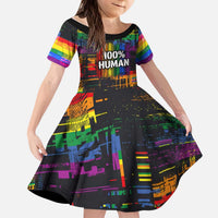 100% Human Kid Short Sleeve Dress Born to Be Authentic