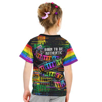 100% Human Kid T Shirt Born to Be Authentic