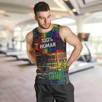 100% Human Men Tank Top Born to Be Authentic