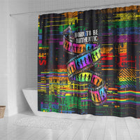 100% Human Shower Curtain Born to Be Authentic