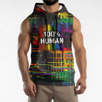 100% Human Sleeveless Hoodie Born to Be Authentic
