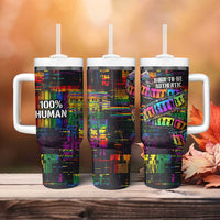 100% Human Tumbler With Handle Born to Be Authentic