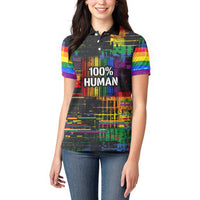 100% Human Women Polo Shirt Born to Be Authentic