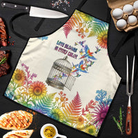 Love Blooms in Every Color Apron Nature Rainbow of Freedom