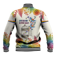 Love Blooms in Every Color Baseball Jacket Nature Rainbow of Freedom