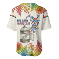 Love Blooms in Every Color Baseball Jersey Nature Rainbow of Freedom