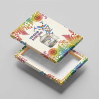 Love Blooms in Every Color Canvas Wall Art Nature Rainbow of Freedom