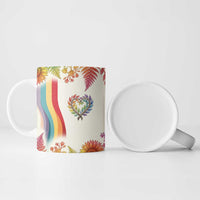 Love Blooms in Every Color Ceramic Mug Nature Rainbow of Freedom