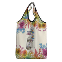 Love Blooms in Every Color Grocery Bag Nature Rainbow of Freedom